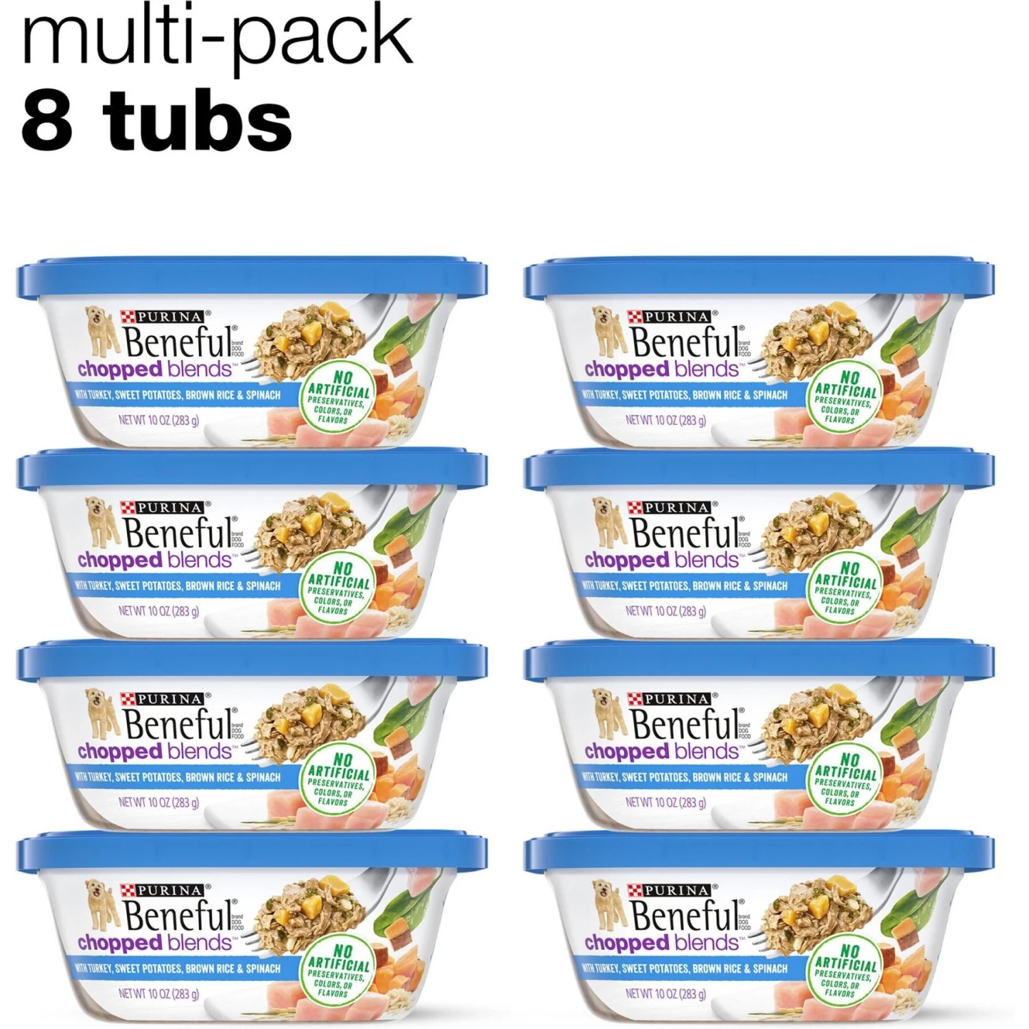 Purina Beneful Chopped Blends With Turkey, Sweet Potatoes, Brown Rice & Spinach Wet Dog Food - Image 2
