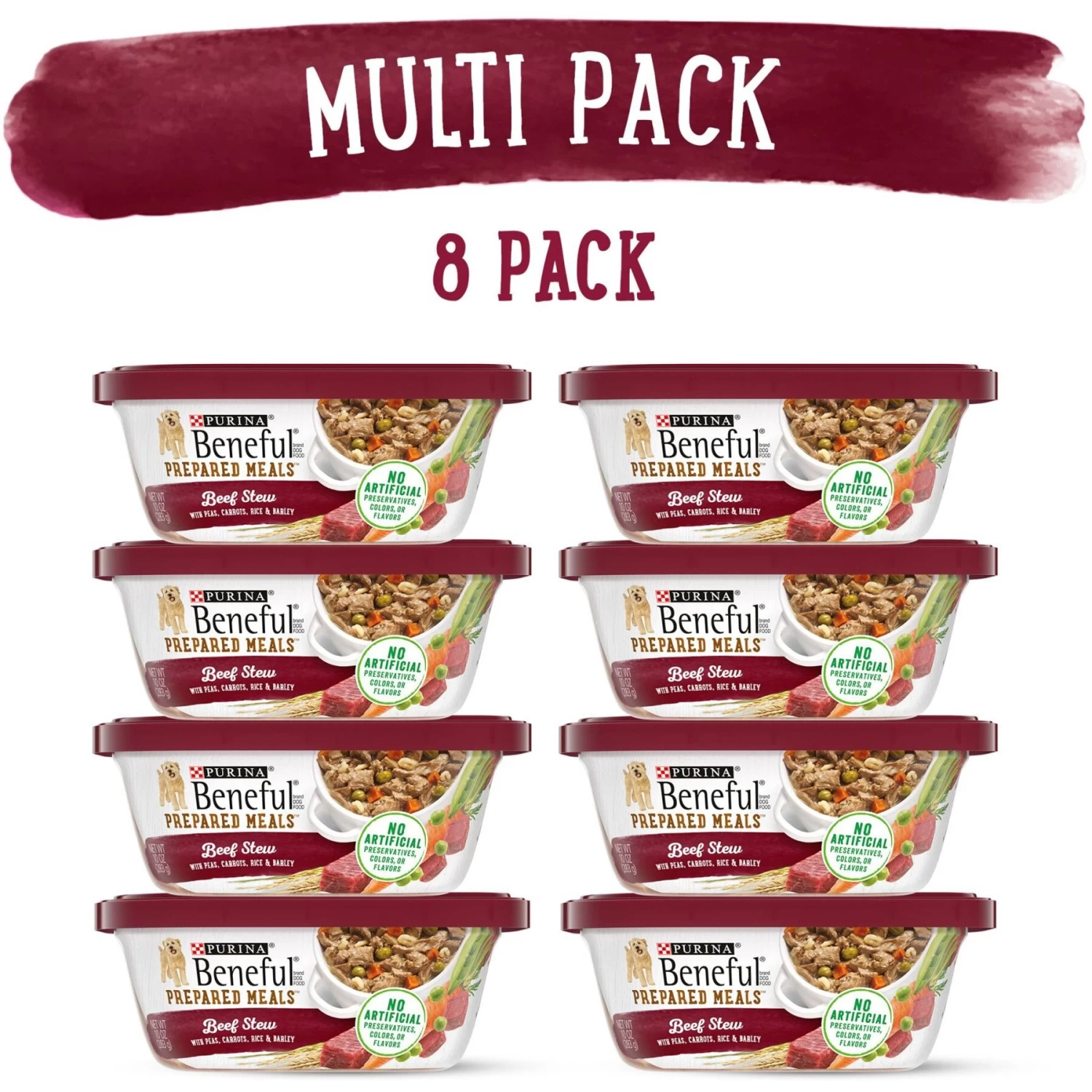 Purina Beneful Prepared Meals Beef Stew With Peas, Carrots, Rice & Barley Wet Dog Food - Image 2