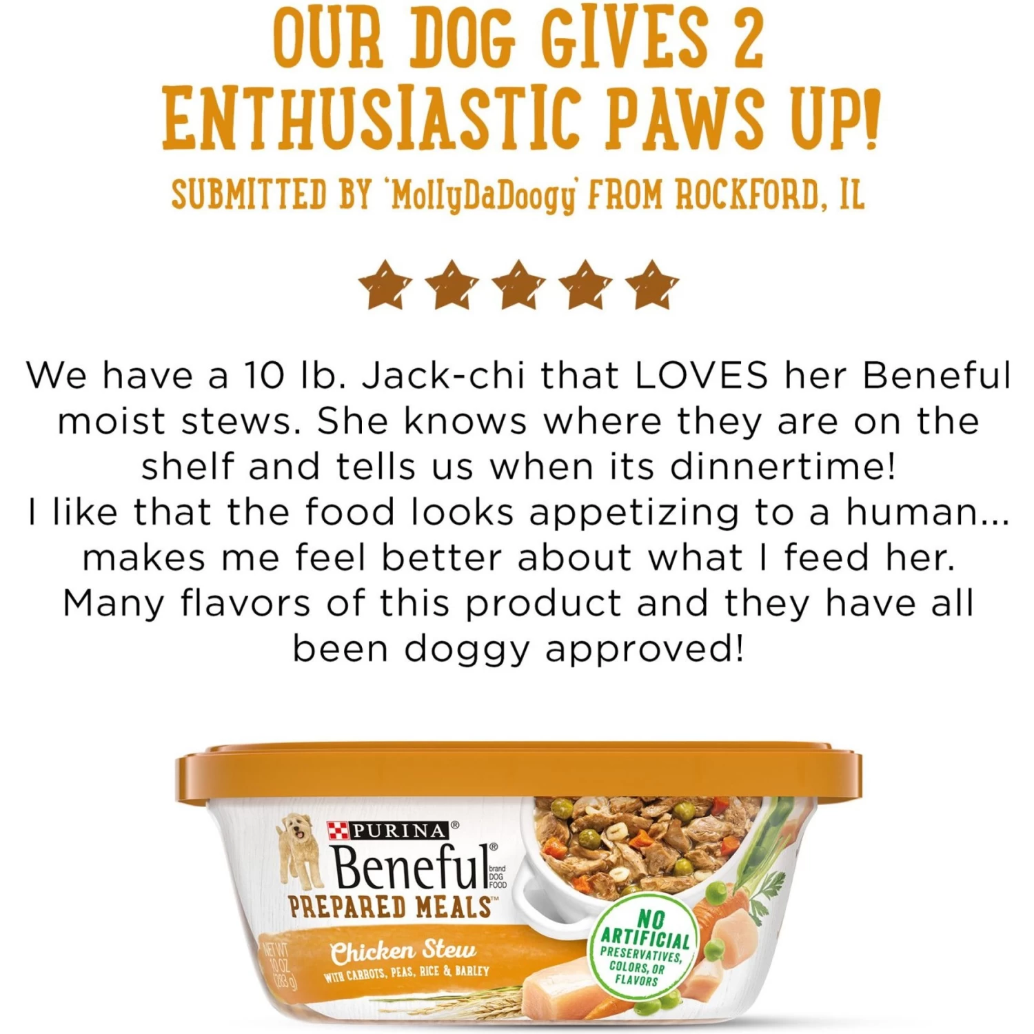 Purina Beneful Prepared Meals Chicken Stew With Rice, Carrots, Peas & Barley Wet Dog Food - Image 7