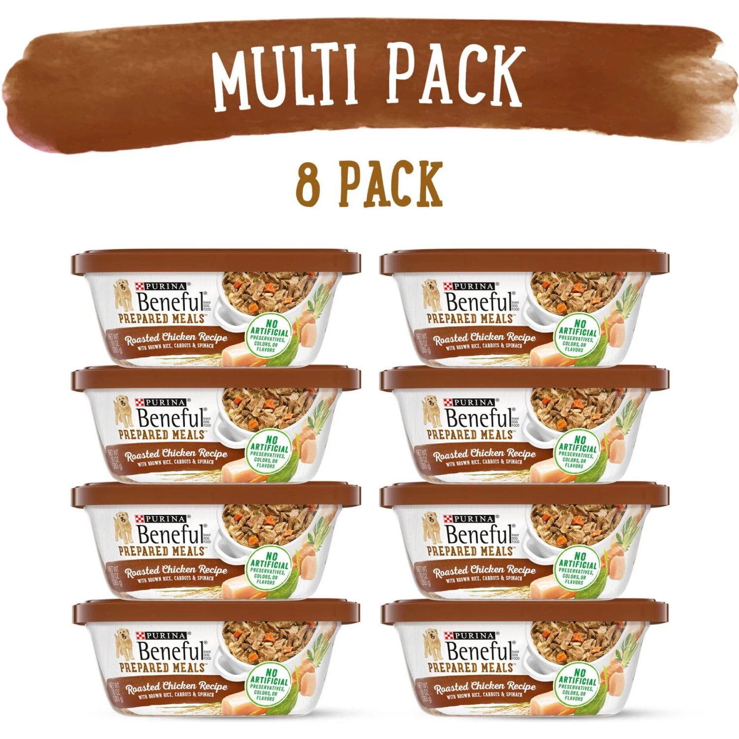 Purina Beneful Prepared Meals Roasted Chicken Recipe With Brown Rice, Carrots & Spinach Wet Dog Food - Image 2