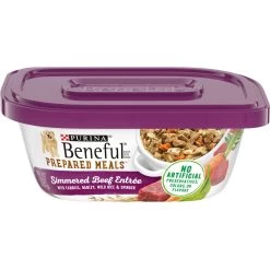 Purina Beneful Prepared Meals Simmered Beef Entree With Carrots, Barley, Wild Rice & Spinach Wet Dog Food