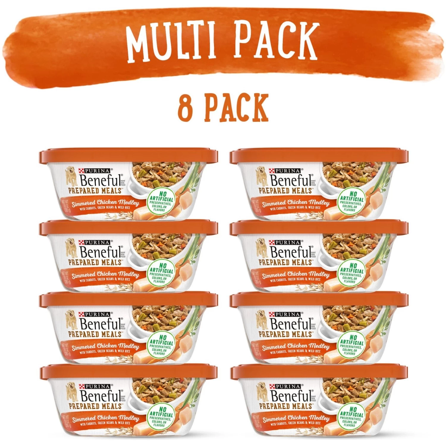 Purina Beneful Prepared Meals Simmered Chicken Medley With Green Beans, Carrots & Wild Rice Wet Dog Food - Image 2