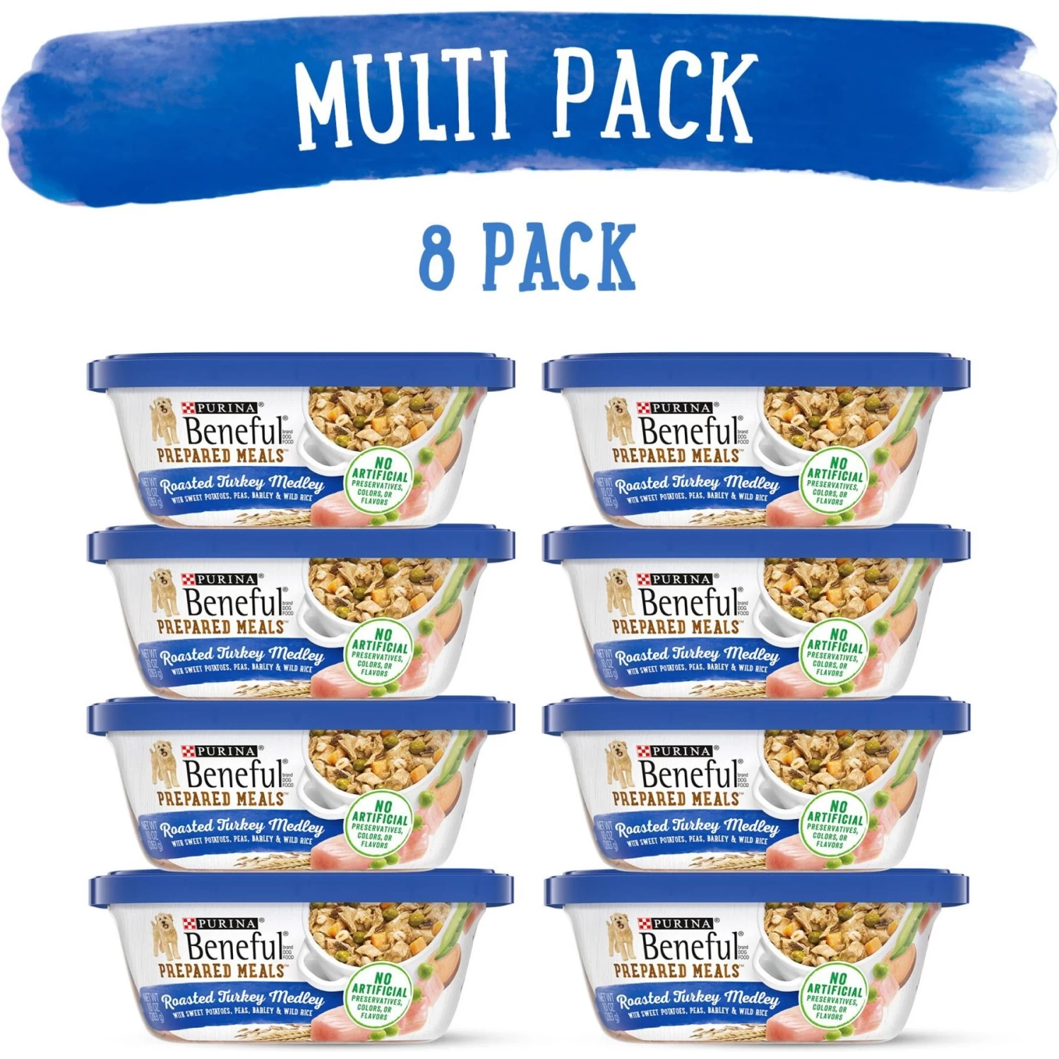 Purina Beneful Prepared Meals Roasted Turkey Medley With Wild Rice, Peas & Barley Wet Dog Food - Image 2