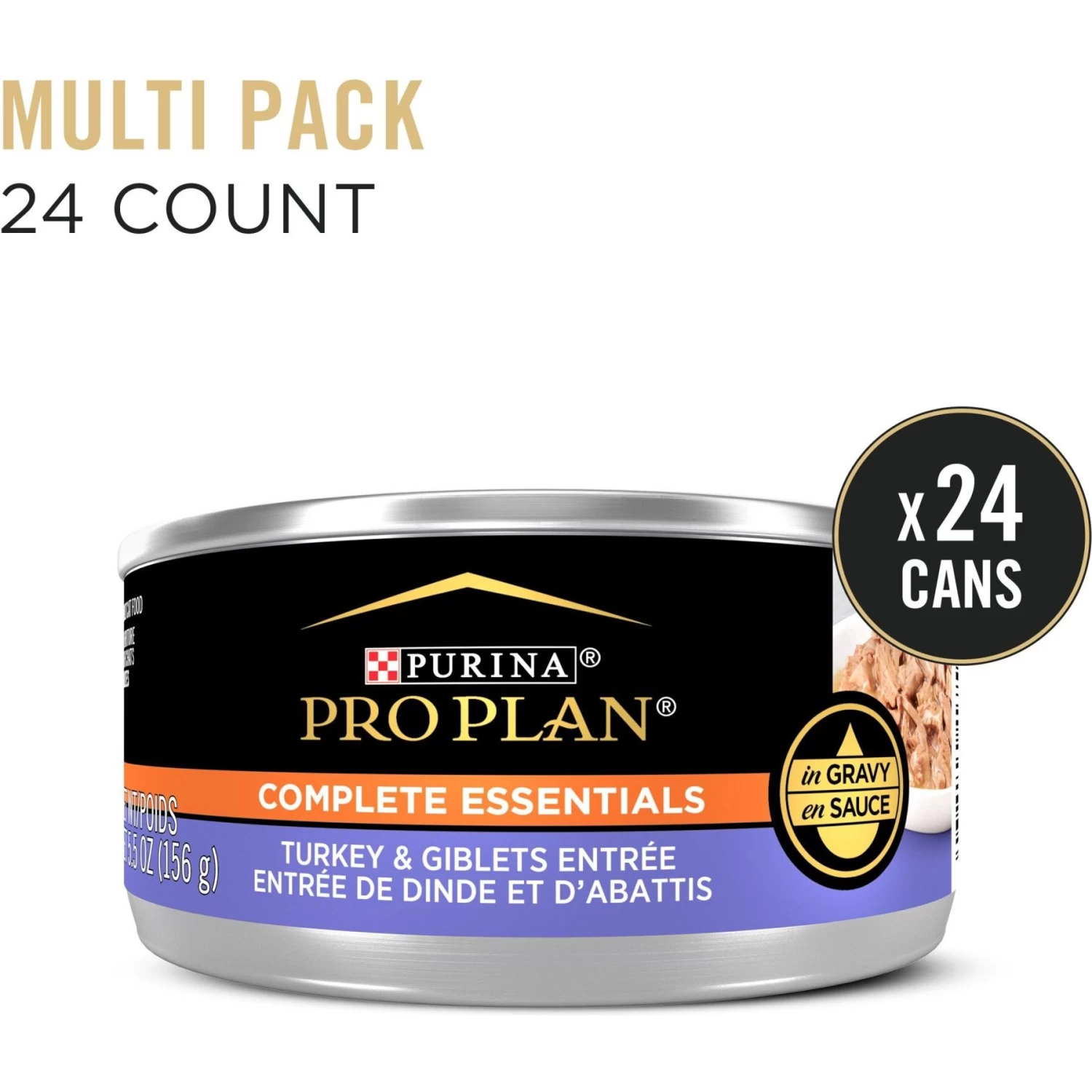 Purina Pro Plan Adult Turkey & Giblets Entree In Gravy Canned Cat Food - Image 2