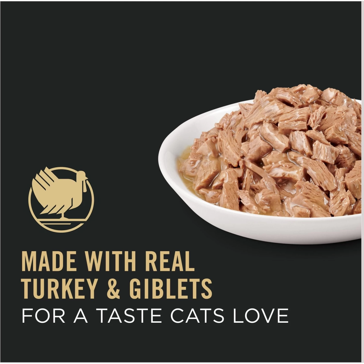 Purina Pro Plan Adult Turkey & Giblets Entree In Gravy Canned Cat Food - Image 3