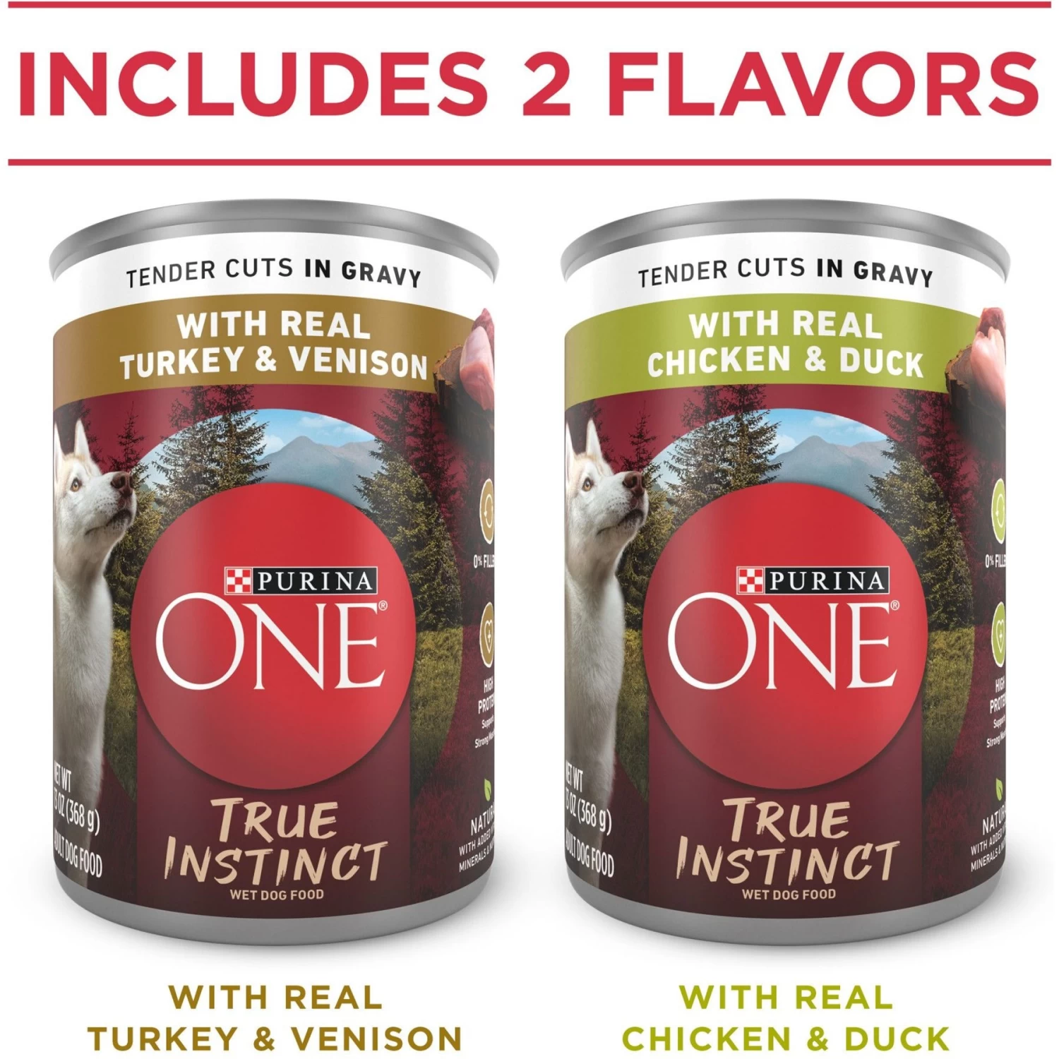 Purina ONE SmartBlend True Instinct Tender Cuts In Gravy Variety Pack Canned Dog Food - Image 2