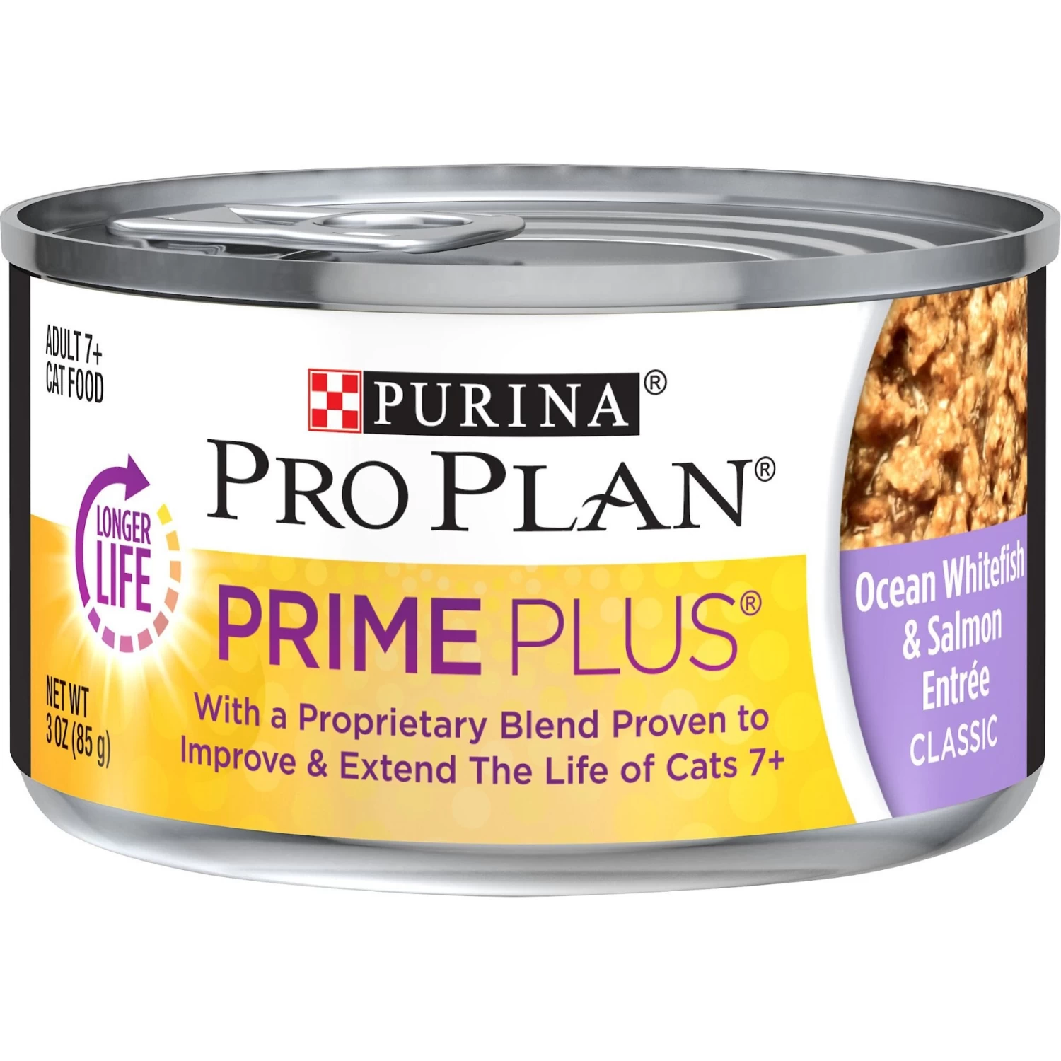 Purina Pro Plan Prime Plus Adult 7+ Ocean Whitefish & Salmon Entree Classic Canned Cat Food