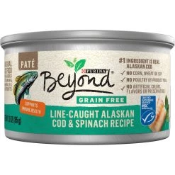 Purina Beyond Grain-Free Pate Alaskan Cod & Spinach Recipe Canned Cat Food