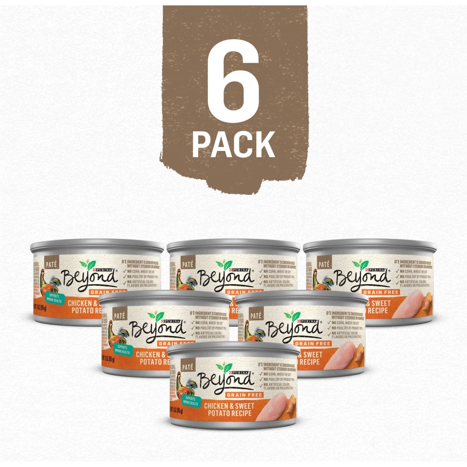 Purina Beyond Grain-Free Natural Pate Chicken & Sweet Potato Recipe Wet Cat Food - Image 2
