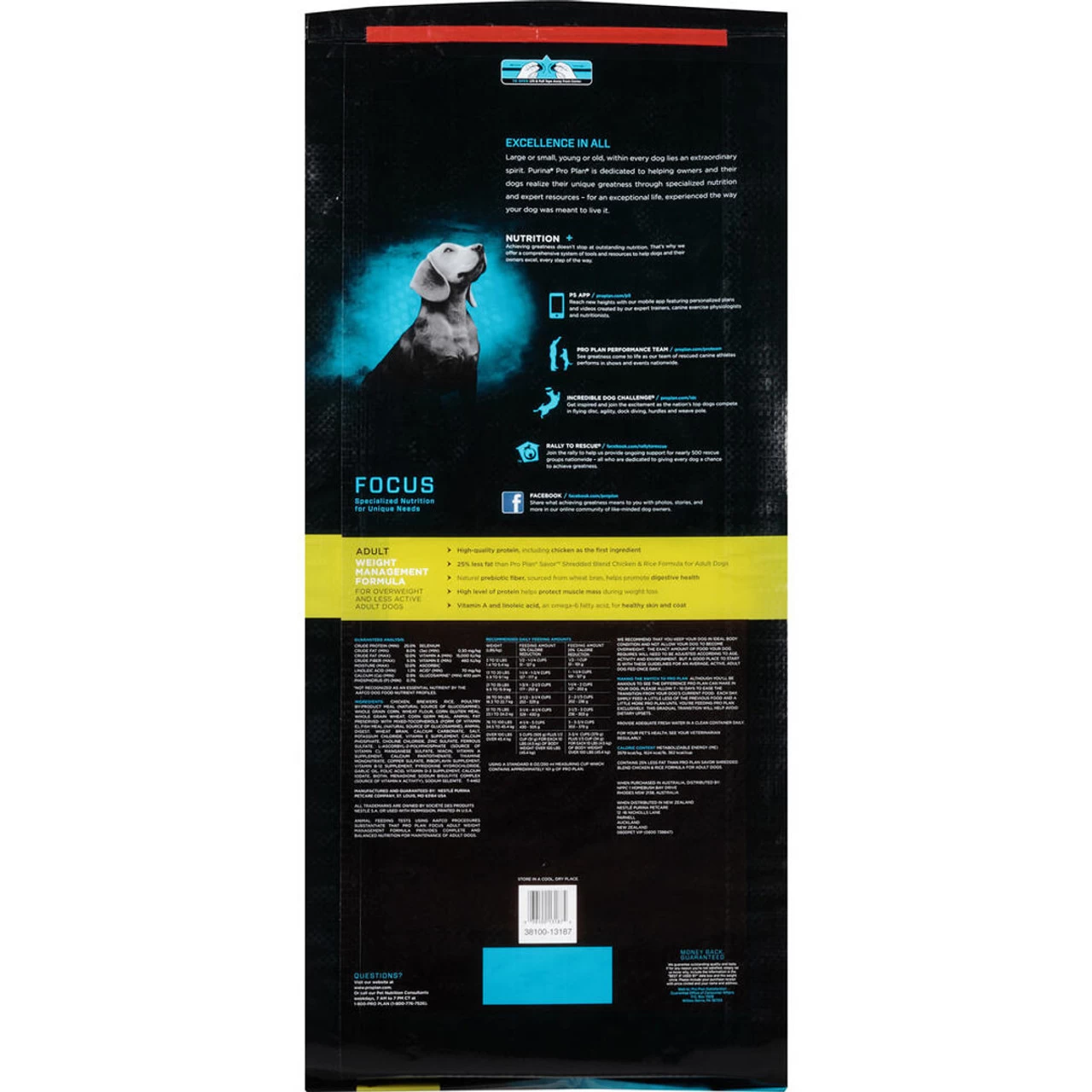 Purina Pro Plan Adult Weight Management Chicken & Rice- 34 Lb - Image 2