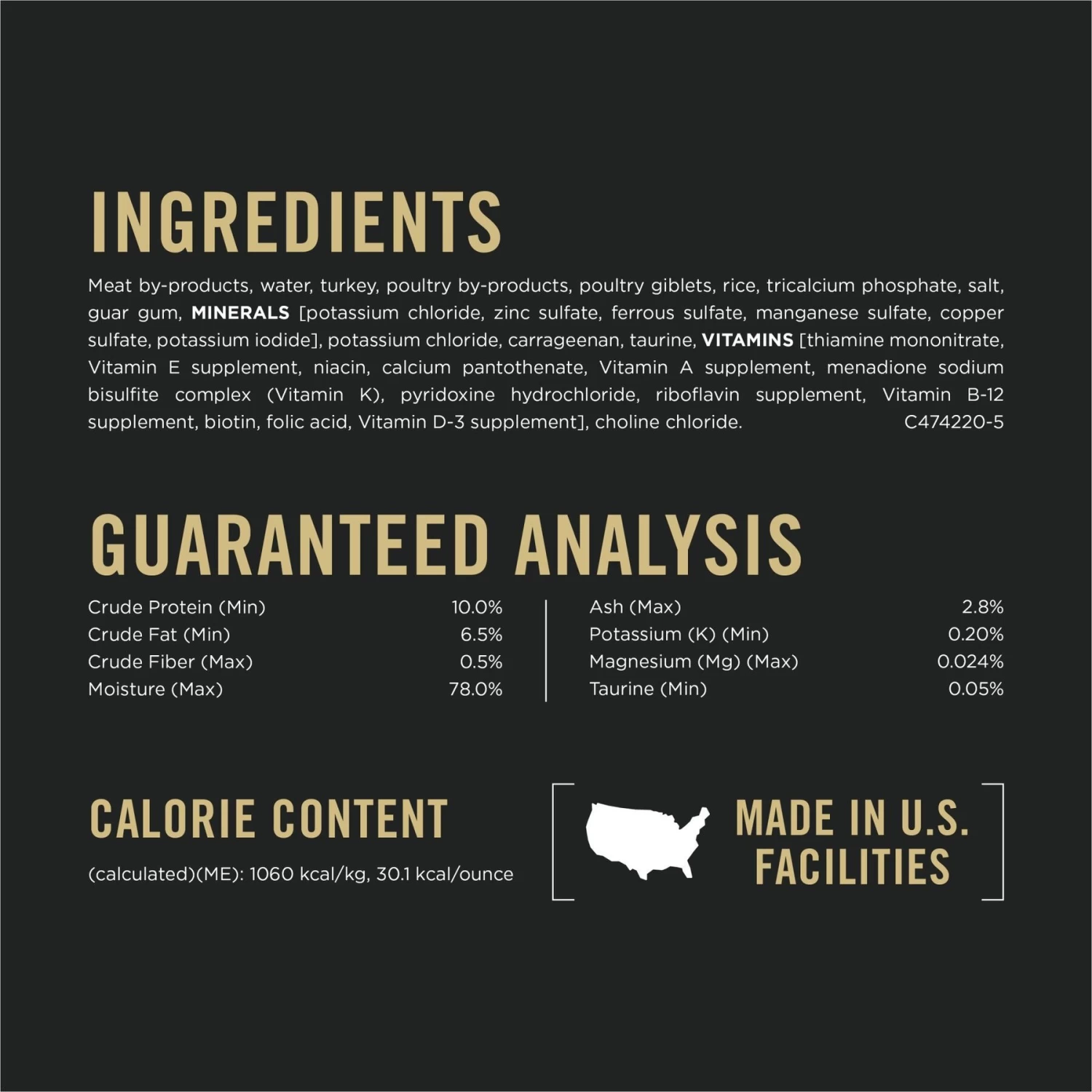 Purina Pro Plan Focus Adult Classic Urinary Tract Health Formula Turkey & Giblets Entree Canned Cat Food - Image 5