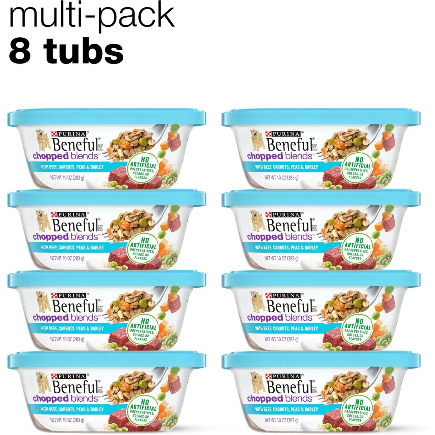 Purina Beneful Chopped Blends With Beef, Carrots, Peas & Barley Wet Dog Food - Image 2