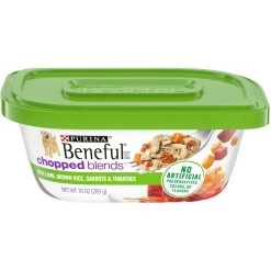 Purina Beneful Chopped Blends With Lamb, Brown Rice, Carrots &Tomatoes Wet Dog Food, 10-oz Container, Case Of 8