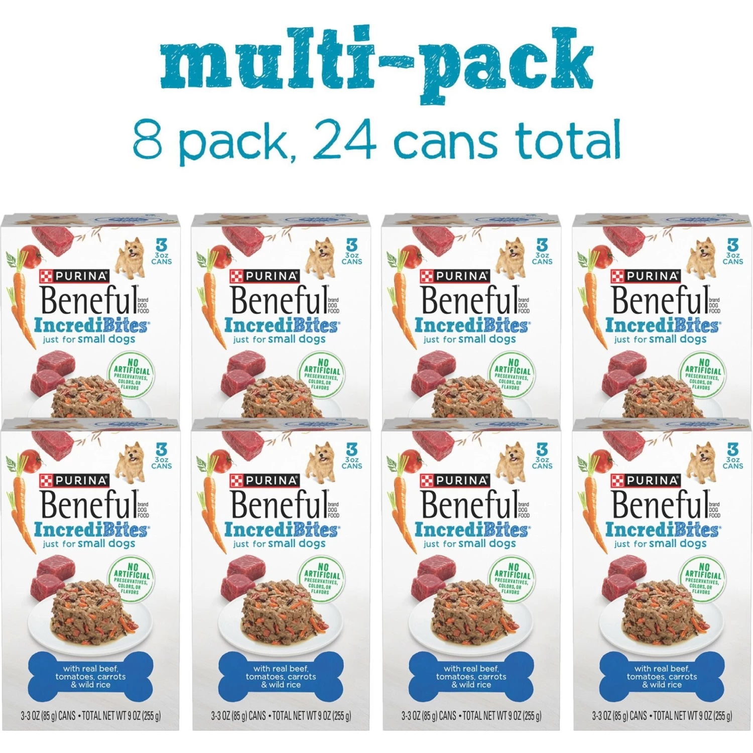 Purina Beneful IncrediBites With Beef, Tomatoes, Carrots & Wild Rice Canned Dog Food - Image 2