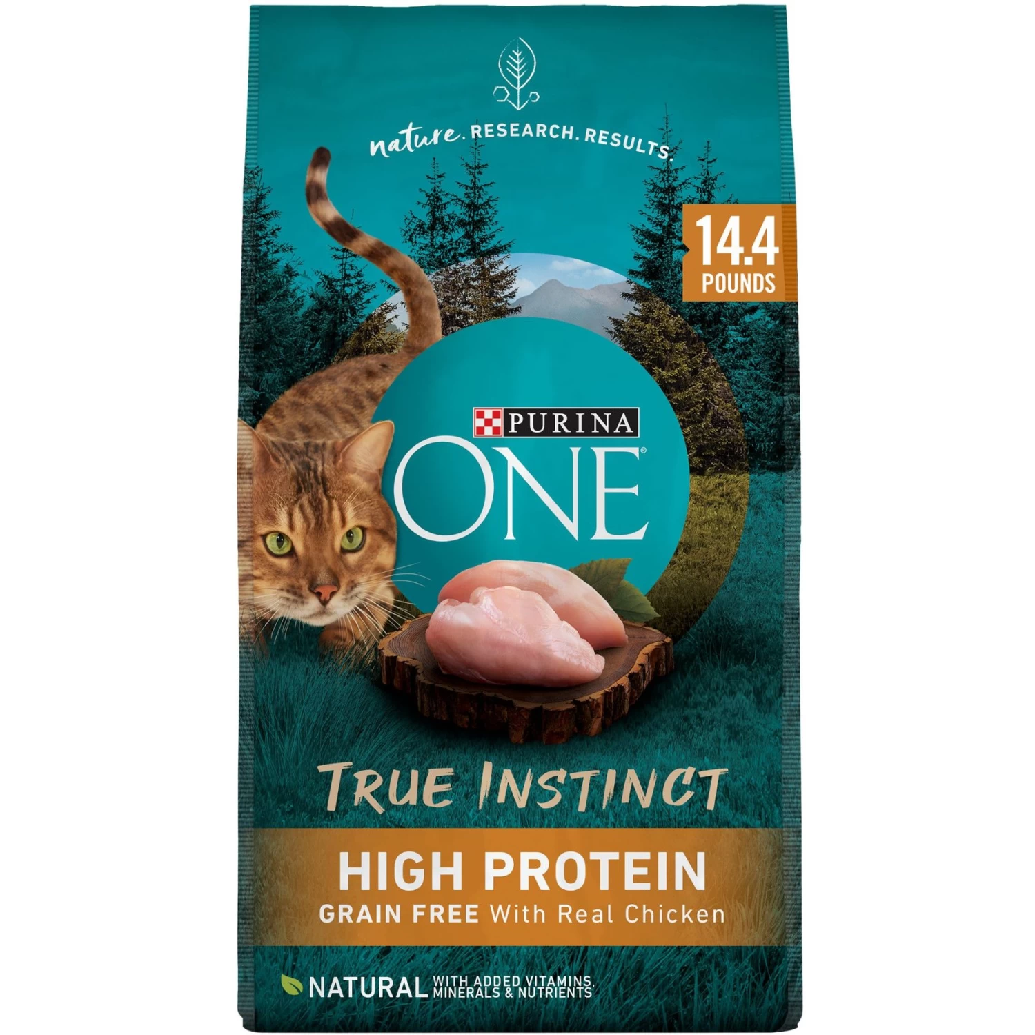 Purina ONE True Instinct Natural Real Chicken Plus Vitamins & Minerals High Protein Grain-Free Dry Cat Food