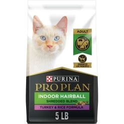 Purina Pro Plan Indoor Hairball Management Shredded Blend Turkey & Rice Formula Dry Cat Food