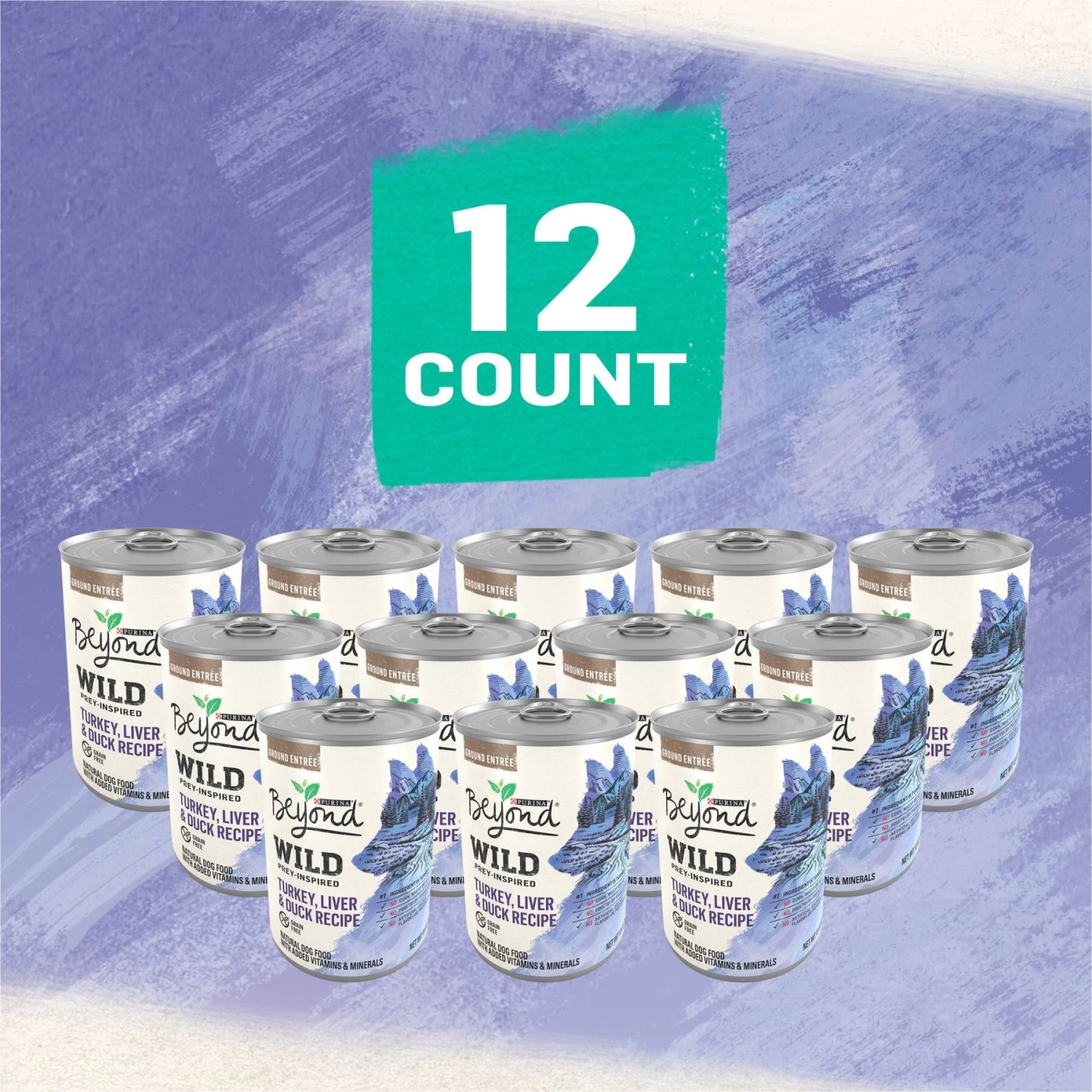 Purina Beyond Wild Prey-Inspired Grain-Free High Protein Turkey, Liver & Duck Pate Recipe Canned Dog Food - Image 2