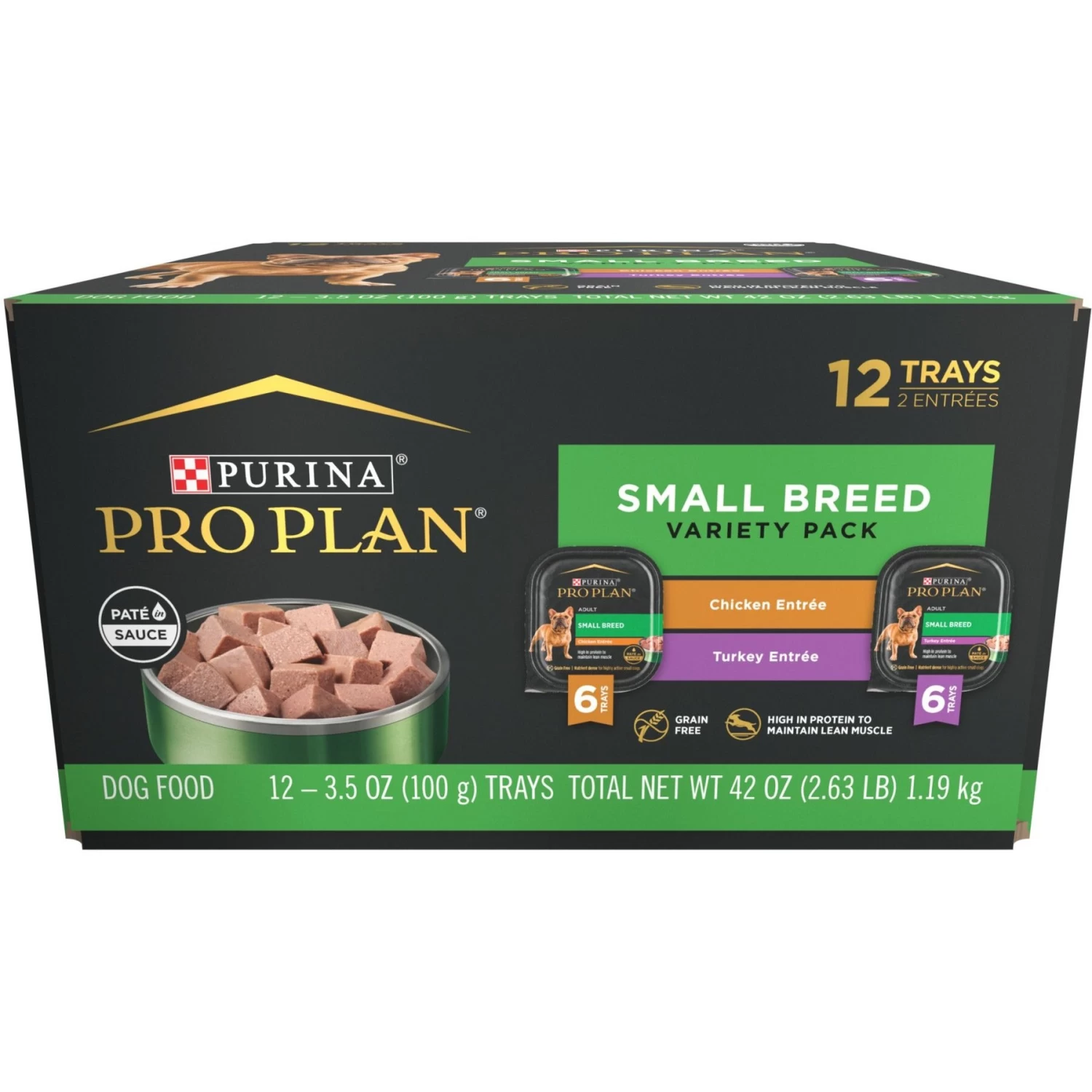 Purina Pro Plan Focus Small Breed Variety Pack Entree Grain-Free Wet Dog Food