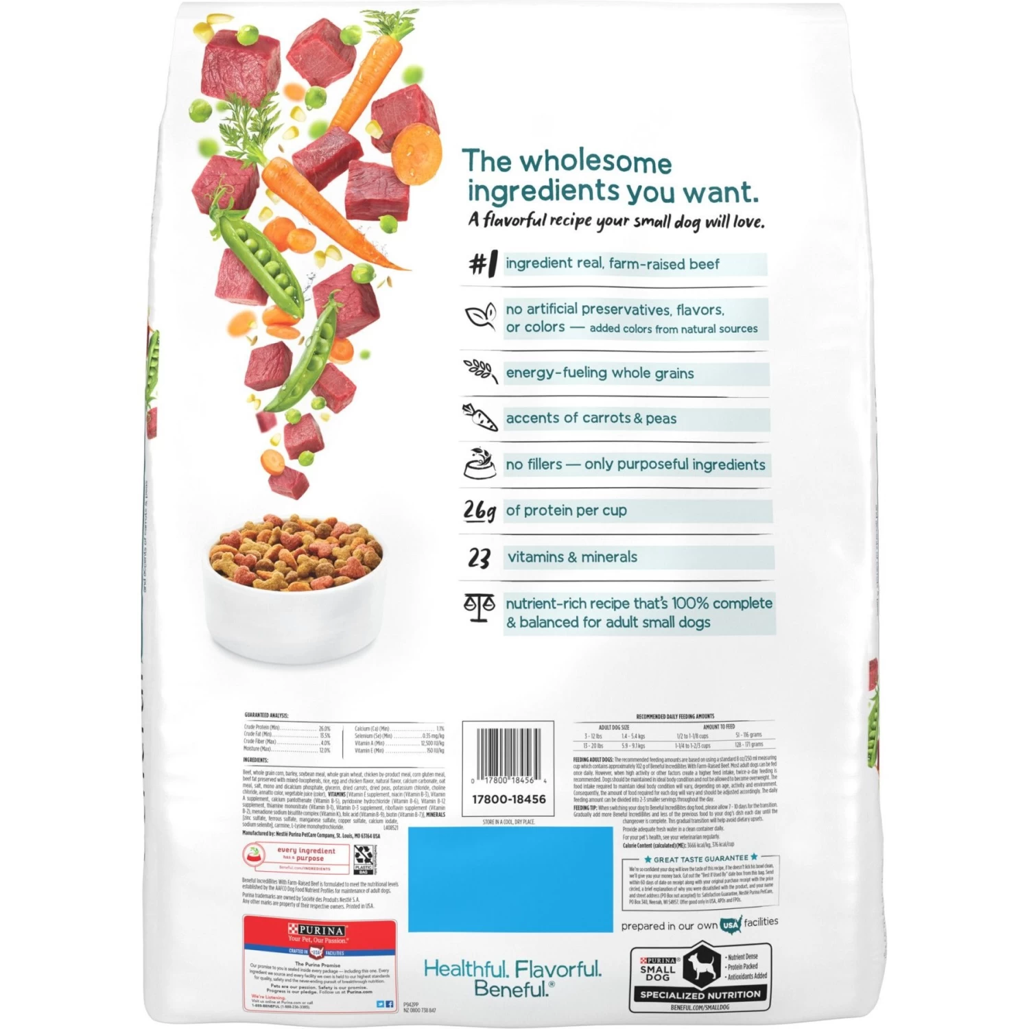 Purina Beneful IncrediBites With Farm-Raised Beef Small Breed Dry Dog Food - Image 2