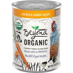 Purina Beyond Organic Chicken & Carrot Recipe Wet Dog Food, 13-oz Can, Case Of 12