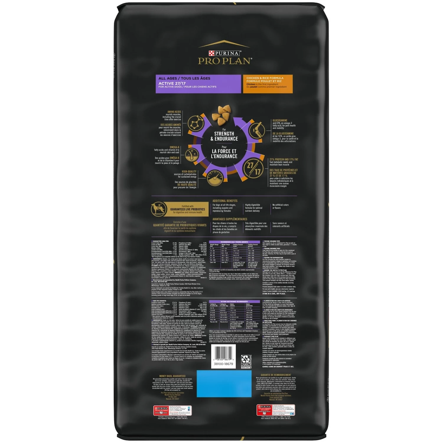 Purina Pro Plan Sport Active All Life Stages High-Protein 27/17 Chicken & Rice Formula Dry Dog Food - Image 2