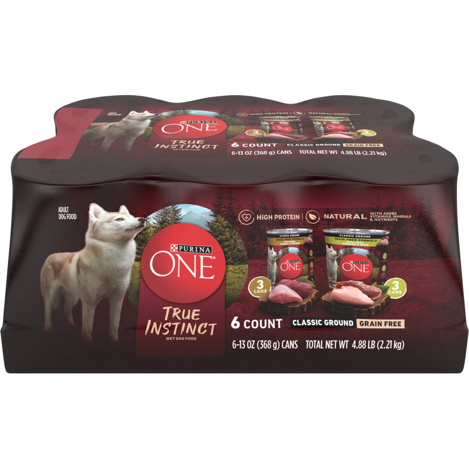 Purina ONE SmartBlend True Instinct Classic Ground Grain-Free Variety Pack Canned Dog Food