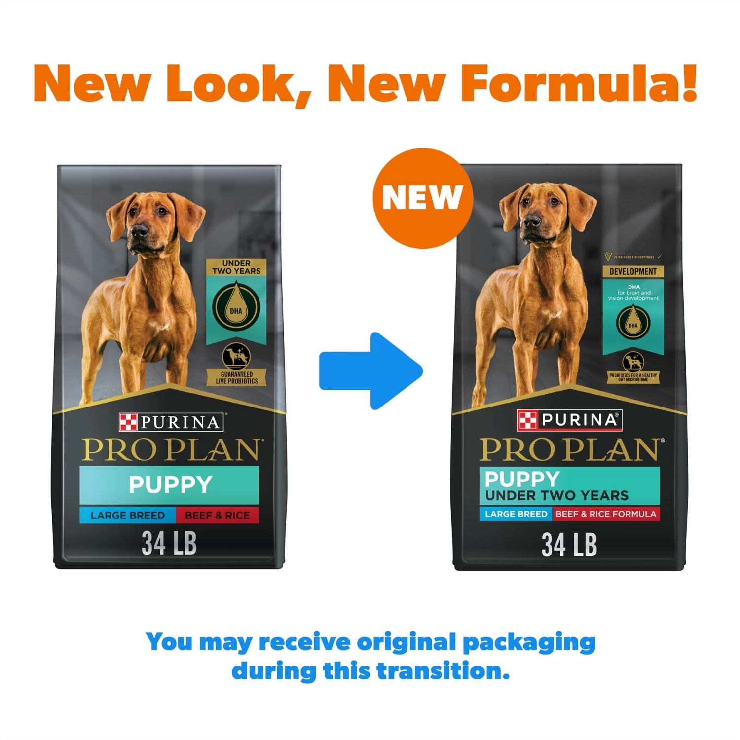 Purina Pro Plan Development Beef & Rice Formula High Protein Large Breed Dry Puppy Food - Image 2