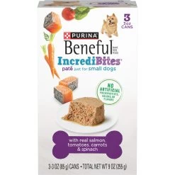 Purina Beneful IncrediBites Pate With Real Salmon, Tomatoes, Carrots & Spinach Wet Dog Food, 3-oz Can, Case Of 24