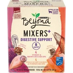 Purina Beyond Mixers+ Digestive Support Variety Pack Wet Cat Food, 1.55-oz Pouch, Case Of 8