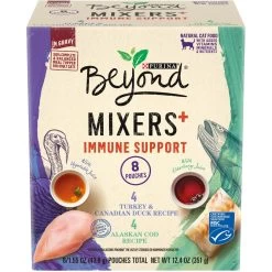 Purina Beyond Mixers+ Immune Support Variety Pack Wet Cat Food, 1.55-oz Pouch, Case Of 8