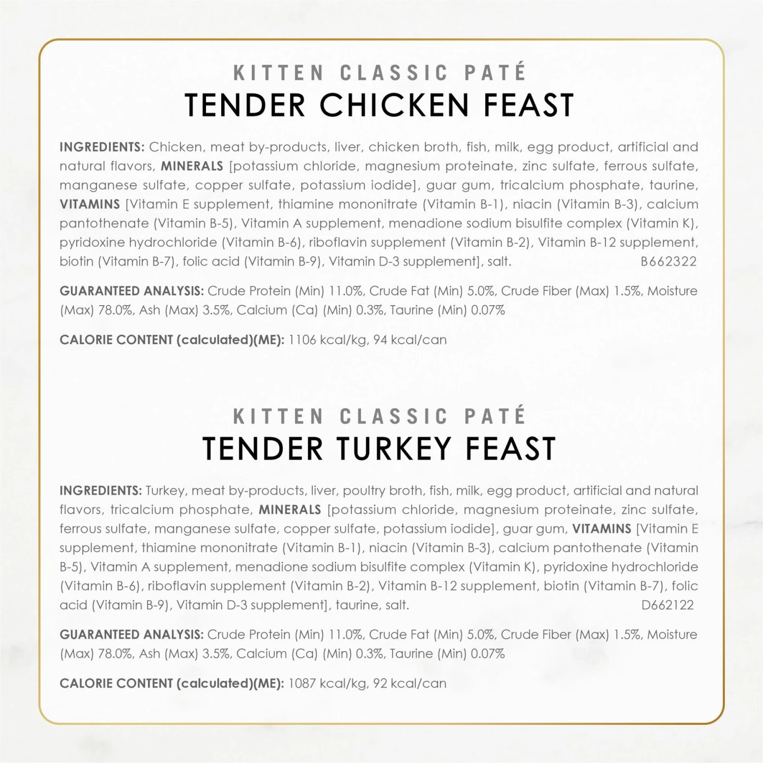 Purina Pro Plan Focus Kitten Favorites Variety Pack Canned Cat Food & Fancy Feast Tender Feast Variety Pack Canned Kitten Food - Image 3