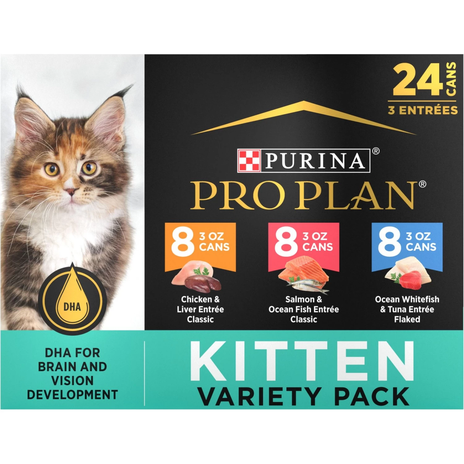 Purina Pro Plan Focus Kitten Favorites Variety Pack Canned Cat Food & Fancy Feast Tender Feast Variety Pack Canned Kitten Food - Image 6