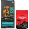 Purina Pro Plan High Protein Chicken & Rice Formula Large Breed Dry Puppy Food & American Journey Beef Recipe Grain-Free Soft & Chewy Training Bits Dog Treats