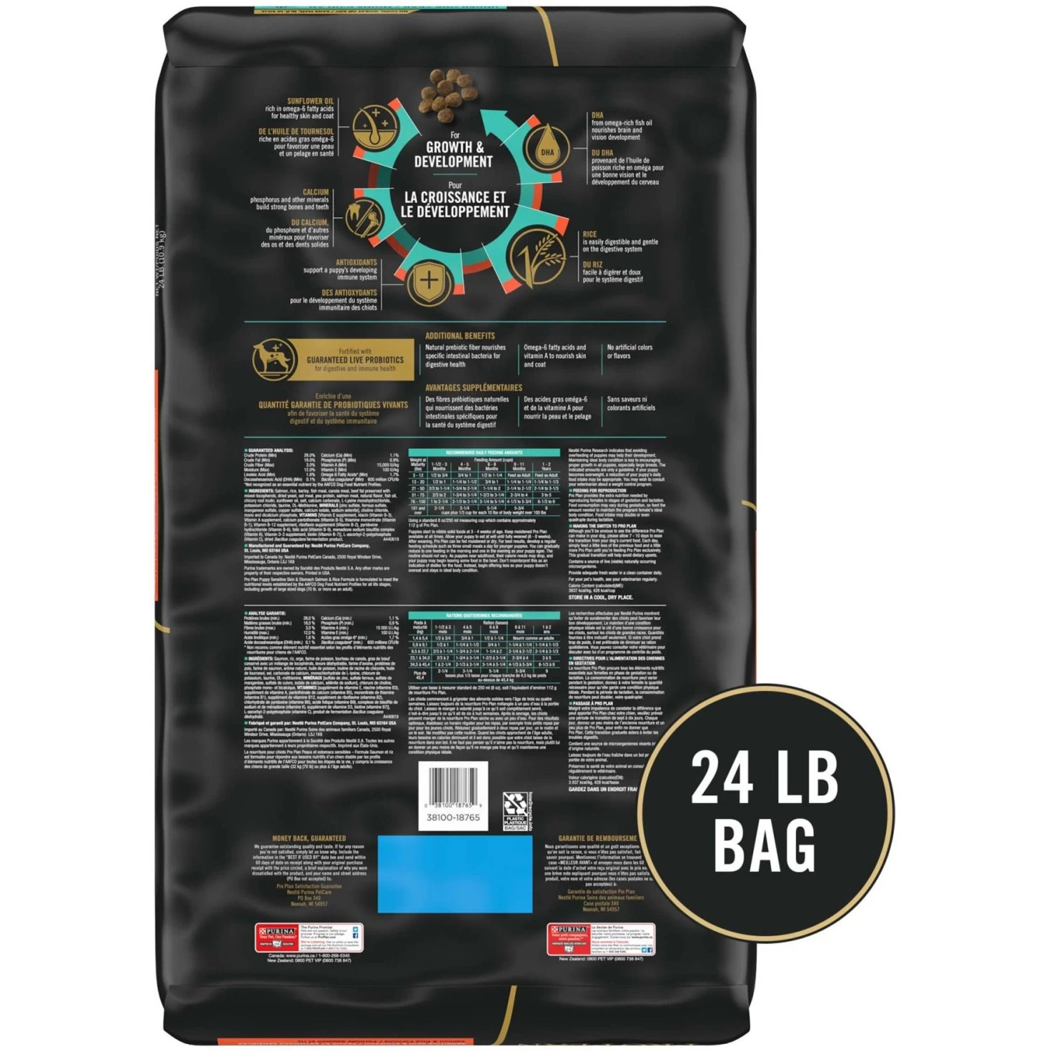 Purina Pro Plan Puppy Sensitive Skin & Stomach Salmon & Rice Dry Dog Food & Wellness Soft Puppy Bites Lamb & Salmon Recipe Grain-Free Natural Dog Treats - Image 7