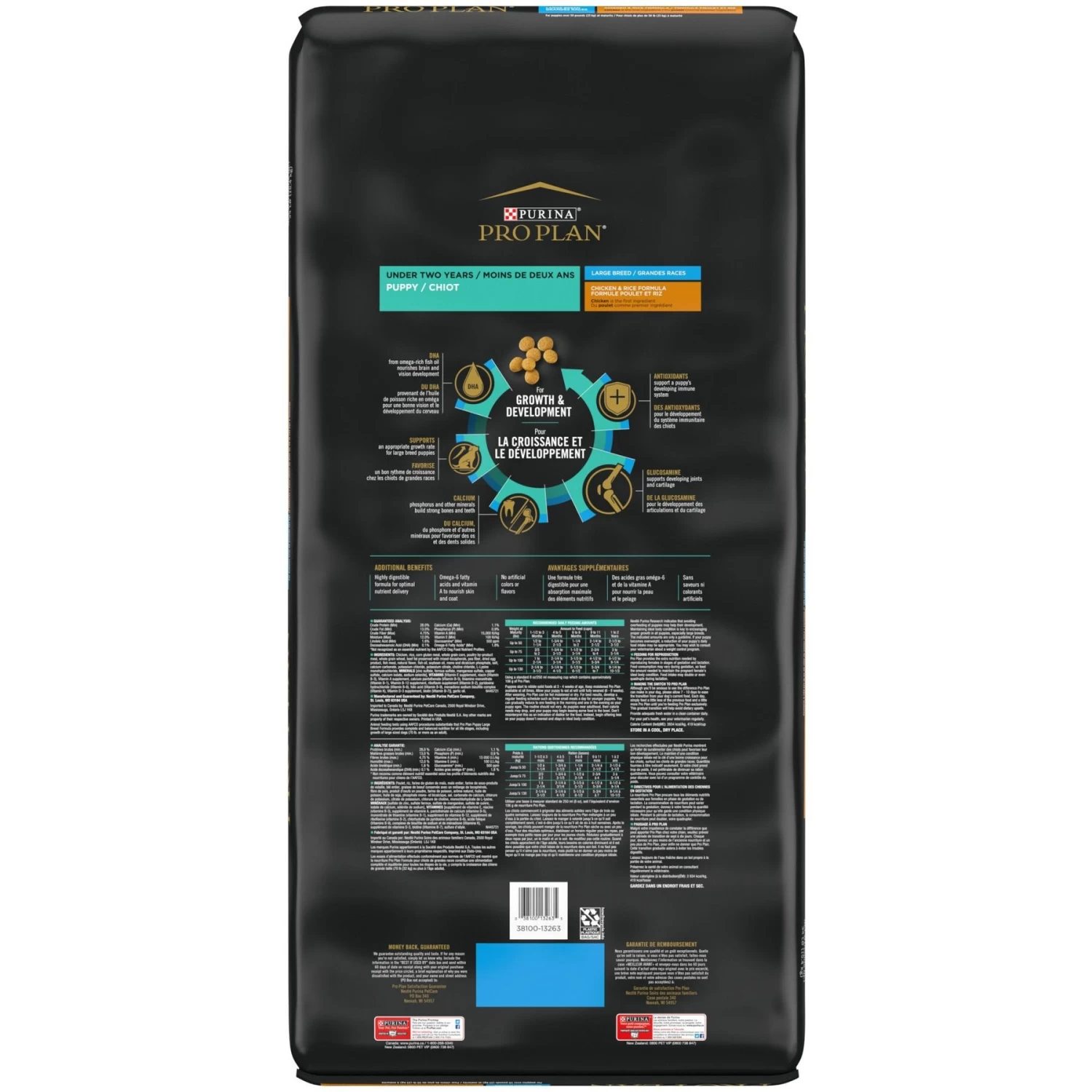 Purina Pro Plan High Protein Chicken & Rice Formula Large Breed Dry Puppy Food & Wellness Soft Puppy Bites Lamb & Salmon Recipe Grain-Free Natural Dog Treats - Image 7