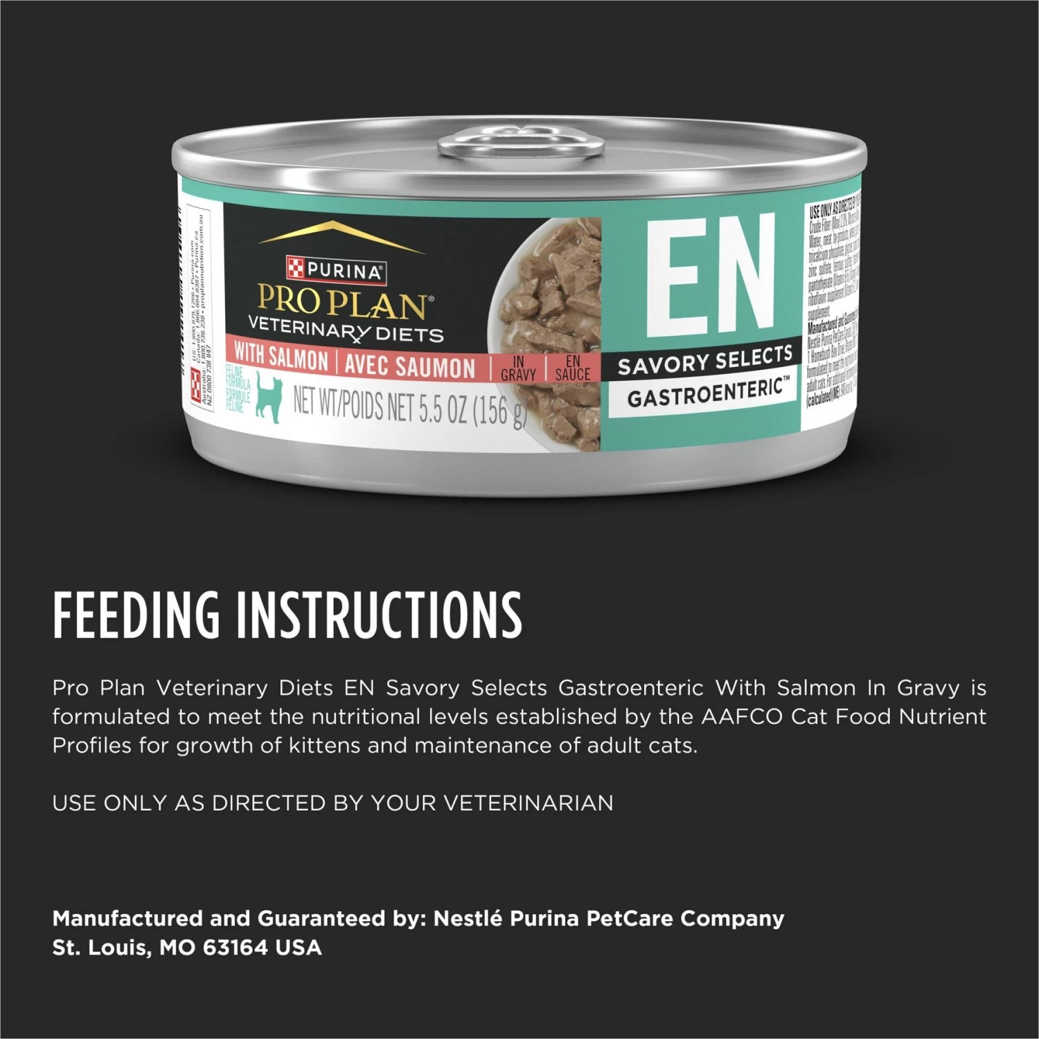 Purina Pro Plan Veterinary Diets EN Gastroenteric Savory Selects In Gravy With Salmon Wet Cat Food - Image 8