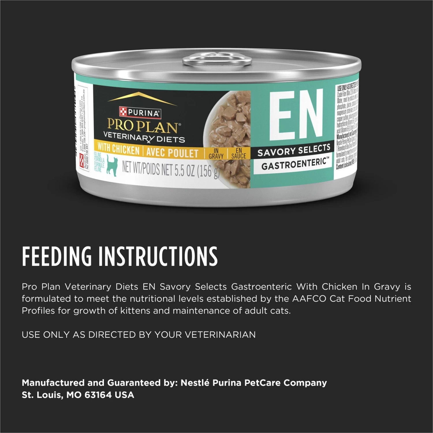 Purina Pro Plan Veterinary Diets EN Gastroenteric Savory Selects In Gravy With Chicken Wet Cat Food - Image 8