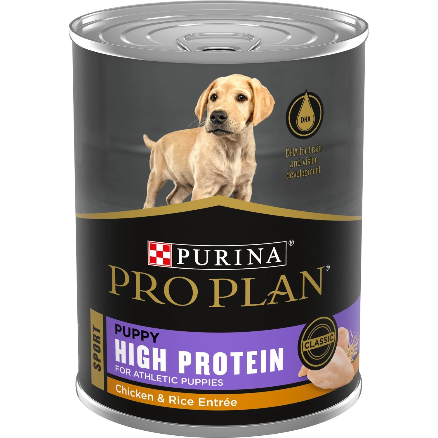 Purina Pro Plan Sport Puppy High Protein Chicken & Rice Wet Dog Food, 13-oz Can, Case Of 12