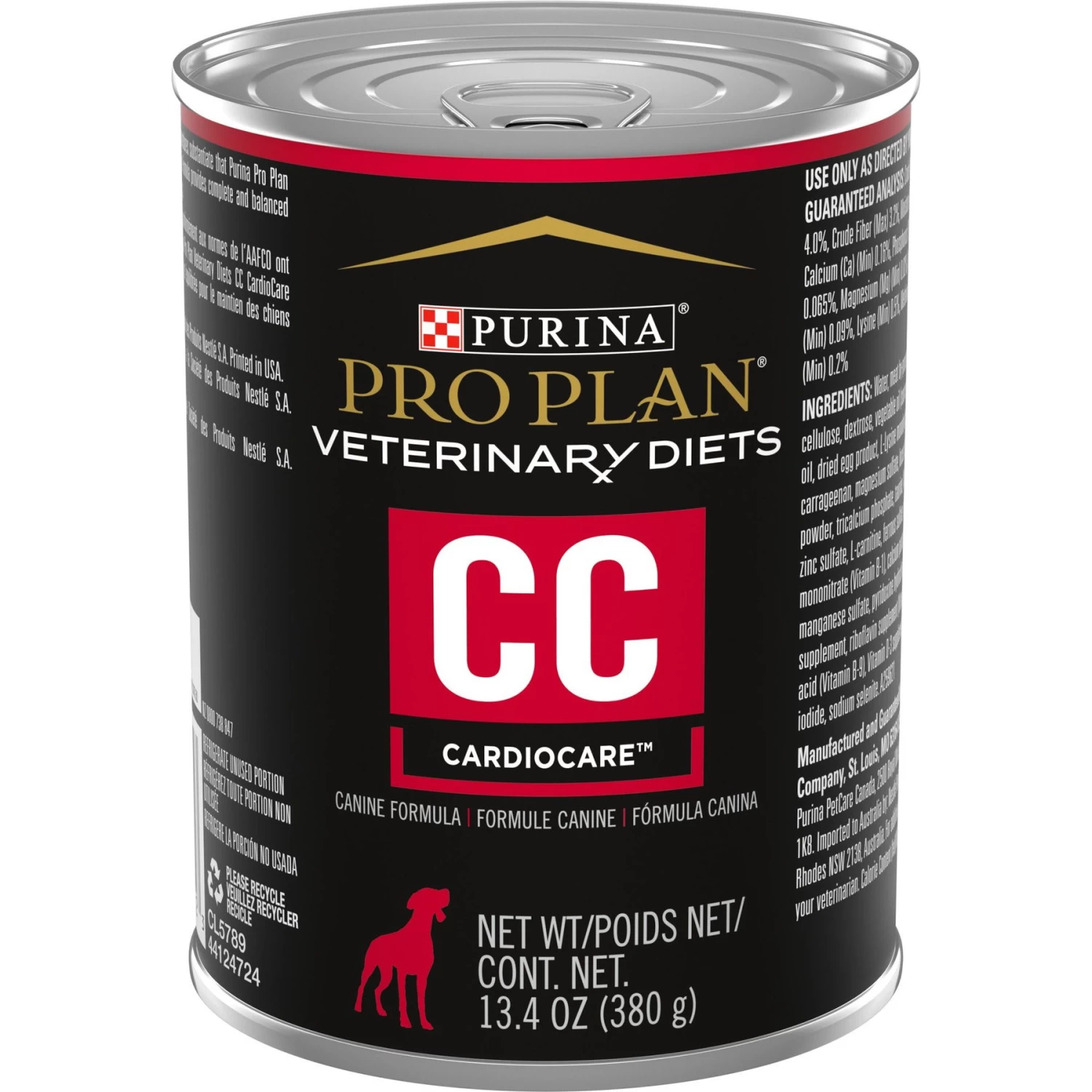 Purina Pro Plan Veterinary Diets CC Cardiocare Canine Formula Chicken Flavor Canned Dog Food, 13-oz, Case Of 12