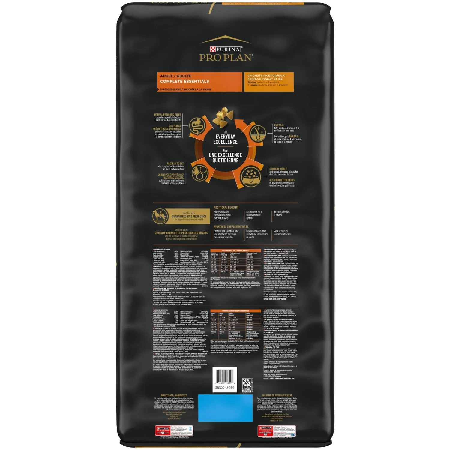 Purina Pro Plan High Protein Shredded Blend Chicken & Rice Formula With Probiotics Dry Dog Food - Image 2