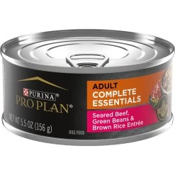 Purina Pro Plan Savor Adult Seared Beef, Green Beans & Brown Rice Entree In Gravy Canned Dog Food