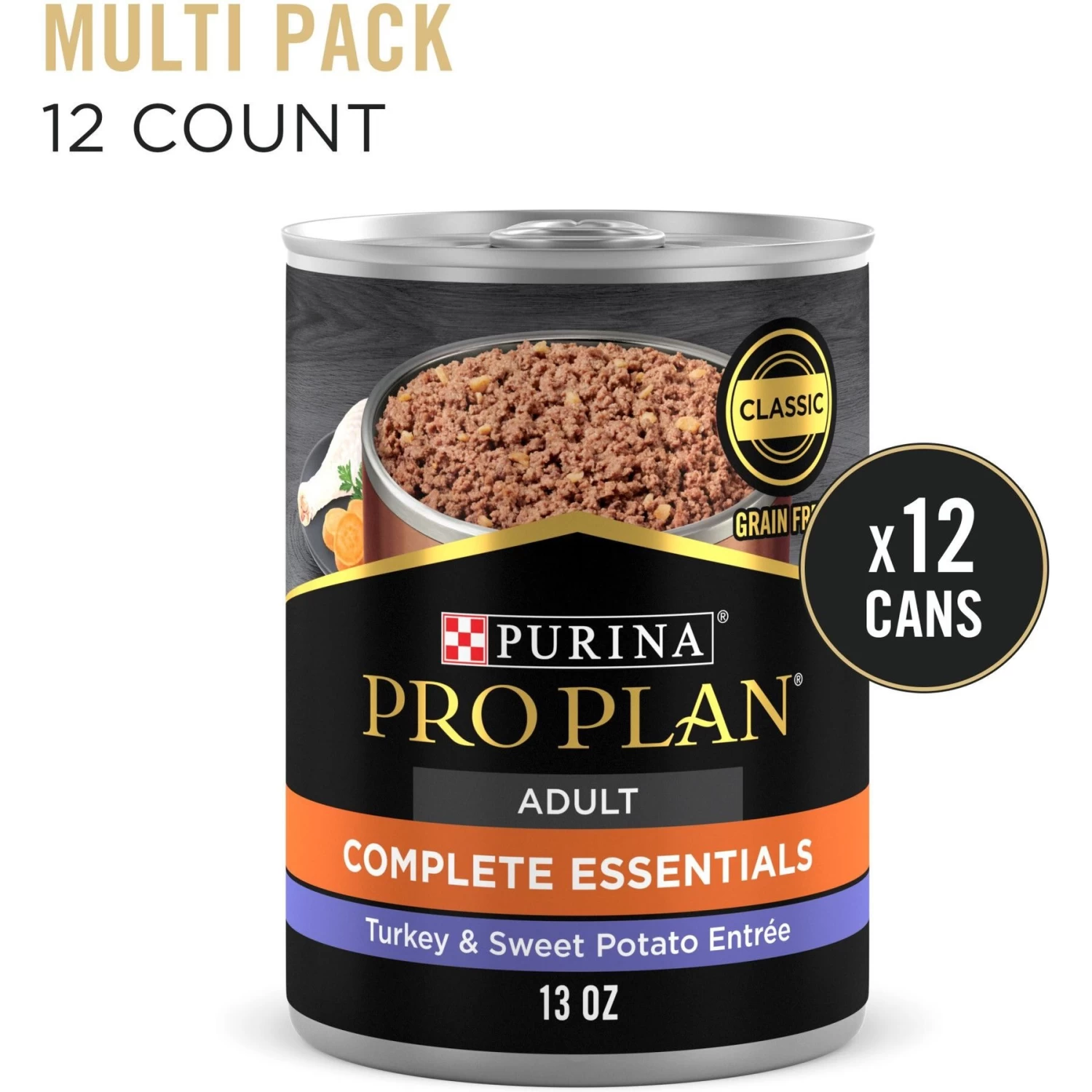 Purina Pro Plan Savor Adult Grain-Free Classic Turkey & Sweet Potato Entree Canned Dog Food - Image 2