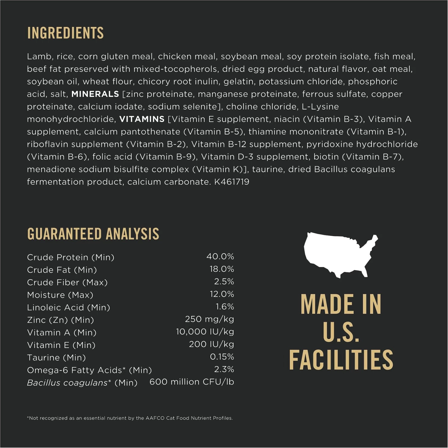 Purina Pro Plan Adult Sensitive Skin & Stomach Lamb & Rice Formula Dry Cat Food - Image 6