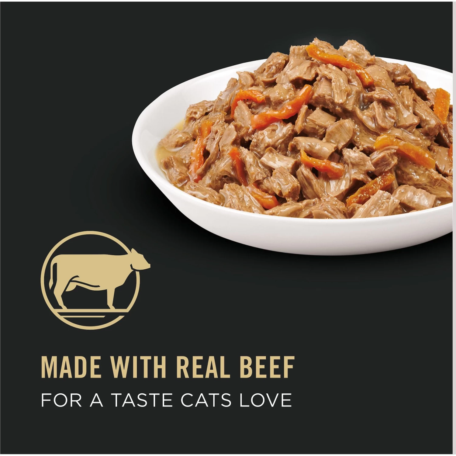 Purina Pro Plan Beef & Carrots Entree In Gravy Canned Cat Food - Image 2