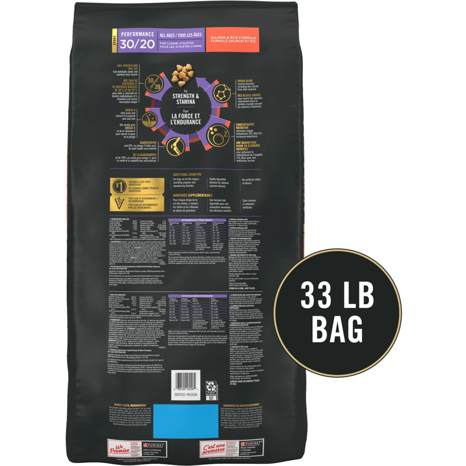 Purina Pro Plan Sport Performance All Life Stages High-Protein 30/20 Salmon & Rice Formula Dry Dog Food - Image 2