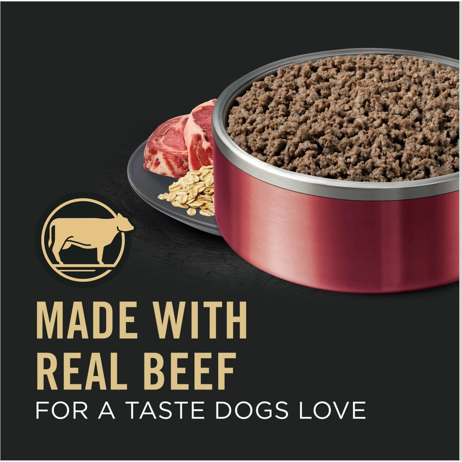 Purina Pro Plan Adult Sensitive Skin & Stomach Beef & Oat Meal Entree Wet Dog Food, 13-oz Can, Case Of 12 - Image 3