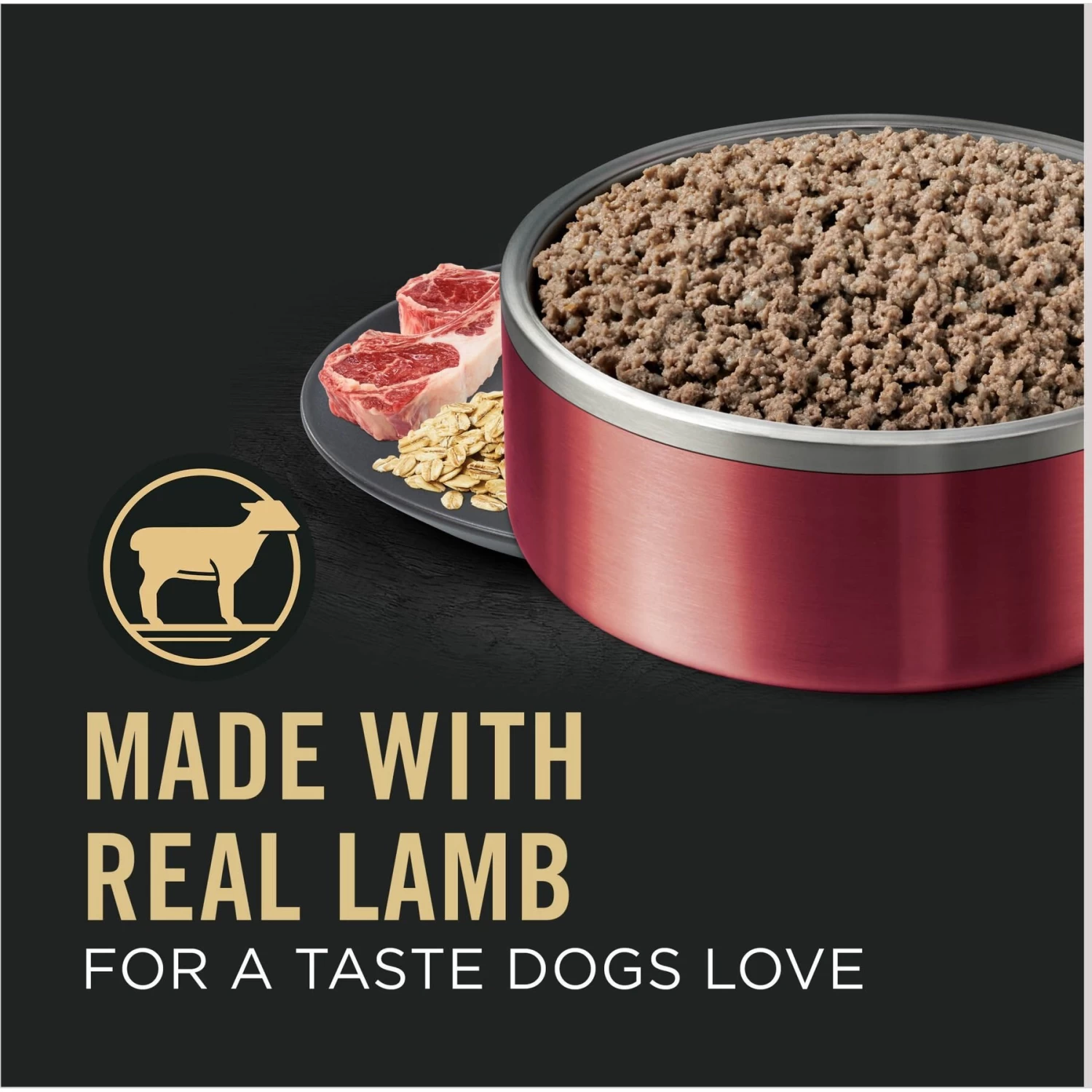 Purina Pro Plan Adult Sensitive Skin & Stomach Lamb & Oat Meal Entree​ Wet Dog Food, 13-oz Can, Case Of 12 - Image 3