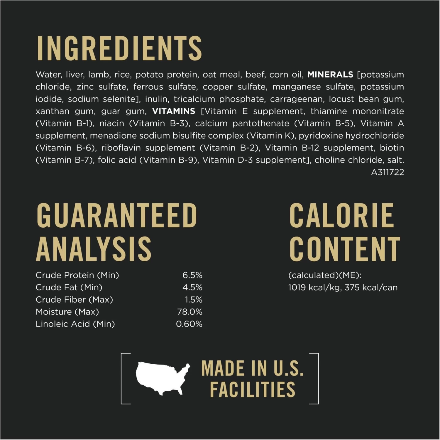 Purina Pro Plan Adult Sensitive Skin & Stomach Lamb & Oat Meal Entree​ Wet Dog Food, 13-oz Can, Case Of 12 - Image 6