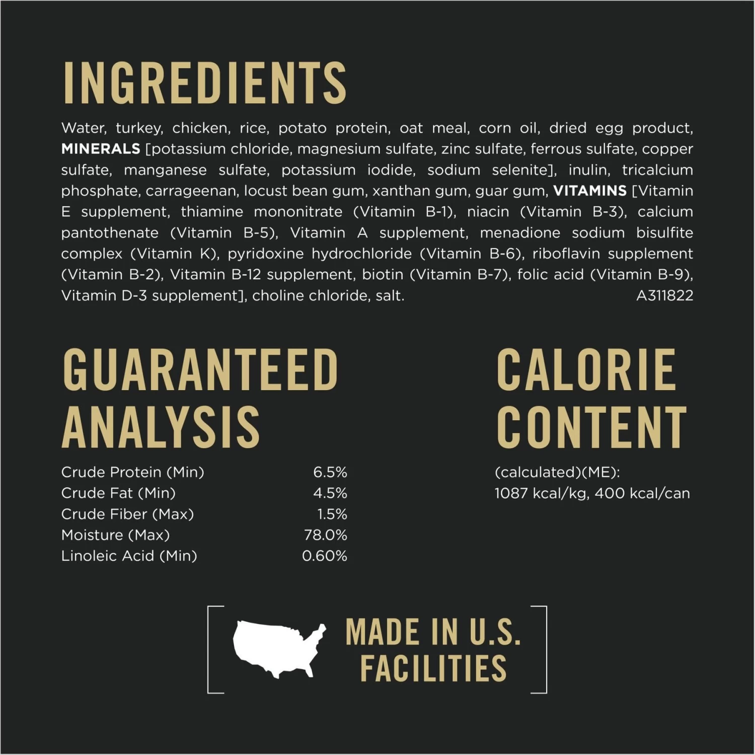 Purina Pro Plan Adult Sensitive Skin & Stomach Turkey & Oat Meal Entree​ Wet Dog Food, 13-oz Can, Case Of 12 - Image 6