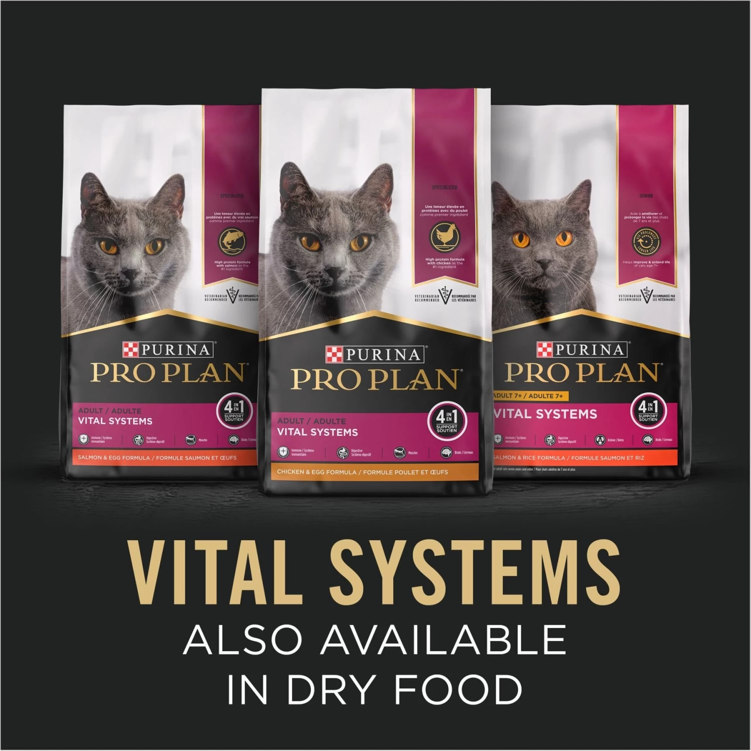 Purina Pro Plan Vital Systems Beef Entree In Wet Cat Food Gravy, 3-oz Can, Case Of 24 - Image 4
